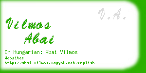 vilmos abai business card